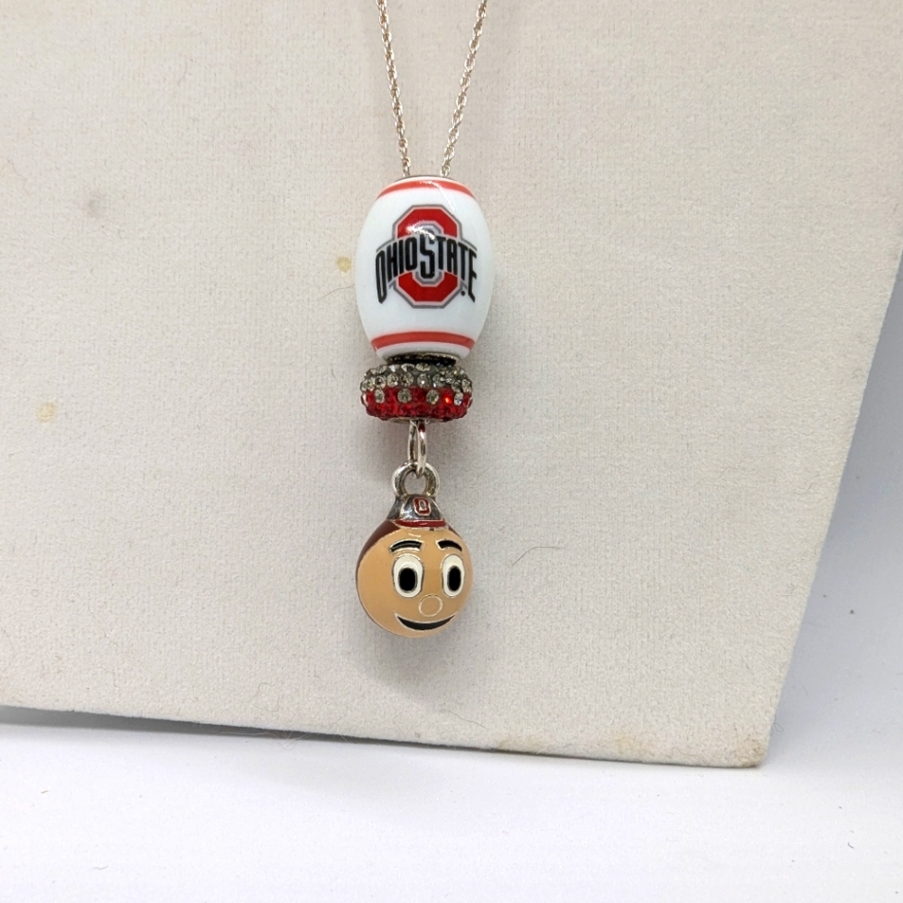 Ohio State Buckeyes Beads, earrings and necklace set